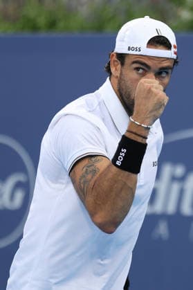 MASON, OHIO - AUGUST 15: Matteo Berrettini of Italy reacts to a play during day five of the Cincinnati Open at the Lindner Family Tennis Center on August 15, 2026 in Mason, Ohio.  Copyright: xShainaxBenhiyoun SPPx Sportspressphoto_SPR208069