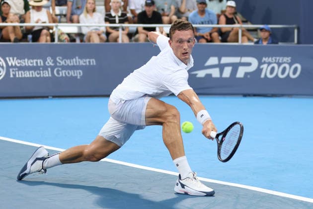 MASON, OHIO - AUGUST 15: Jiri Lehecka of Czech Republic in action during day five of the Cincinnati Open at the Lindner Family Tennis Center on August 15, 2026 in Mason, Ohio.  Copyright: xShainaxBenhiyoun SPPx Sportspressphoto_SPR208072