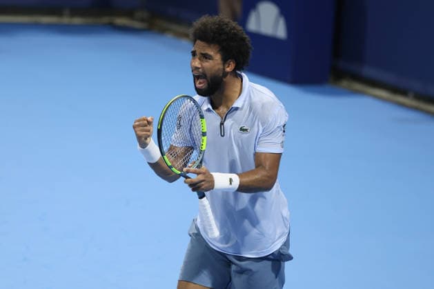 MASON, OHIO - AUGUST 15: Arthur Fils of France reacts to a play during day five of the Cincinnati Open at the Lindner Family Tennis Center on August 15, 2026 in Mason, Ohio.  Copyright: xShainaxBenhiyoun SPPx Sportspressphoto_SPR208204