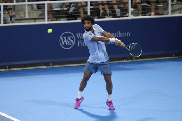 MASON, OHIO - AUGUST 15: Arthur Fils of France in action during day five of the Cincinnati Open at the Lindner Family Tennis Center on August 15, 2026 in Mason, Ohio.  Copyright: xShainaxBenhiyoun SPPx Sportspressphoto_SPR208208
