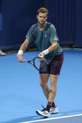 MASON, OHIO - AUGUST 15: Yannick Hanfmann of Germany serves the ball during day five of the Cincinnati Open at the Lindner Family Tennis Center on August 15, 2026 in Mason, Ohio.  Copyright: xShainaxBenhiyoun SPPx Sportspressphoto_SPR208211