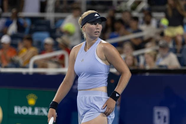 MASON, OHIO - AUGUST 15: Clara Tauson of Denmark is seen during day five of the Cincinnati Open at the Lindner Family Tennis Center on August 15, 2026 in Mason, Ohio.  Copyright: xShainaxBenhiyoun SPPx Sportspressphoto_SPR208326