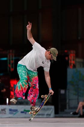 World Freestyle Skateboarding Championships - Men Pro Qualifiers 2026. Germany - Kassel, 15.08.2026 Bryce Noe from the USA shows trick during the competition in the Men professional Qualifiers at the World Freestyle Skateboarding Championships 2026 in Kassel, Germany. According to the citys official website compete Riders from more than 30 nations at the international freestyle skateboarding event, combining technical tricks, creativity and individual style in the qualification rounds. Hesse