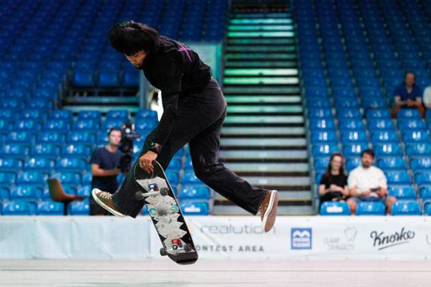 World Freestyle Skateboarding Championships - Men Pro Qualifiers 2026. Germany - Kassel, 15.08.2026 Lalnunkima from India shows trick during the competition in the Men professional Qualifiers at the World Freestyle Skateboarding Championships 2026 in Kassel, Germany. According to the citys official website compete Riders from more than 30 nations at the international freestyle skateboarding event, combining technical tricks, creativity and individual style in the qualification rounds. Hesse