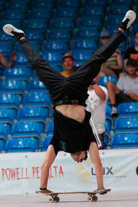 World Freestyle Skateboarding Championships - Men Pro Qualifiers 2026. Germany - Kassel, 15.08.2026 Ismael Perez from Spain shows trick during the competition in the Men professional Qualifiers at the World Freestyle Skateboarding Championships 2026 in Kassel, Germany. According to the citys official website compete Riders from more than 30 nations at the international freestyle skateboarding event, combining technical tricks, creativity and individual style in the qualification rounds. Hesse