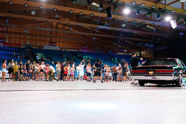 World Freestyle Skateboarding Championships & Global Jam in Kassel. Germany - Kassel, 15.08.2026 Spectators watch the lowrider cars as the second day of the World Freestyle Skateboarding Championships brings together freestyle skateboarding, urban culture, art, music and lifestyle at Messe Kassel. The event features international skateboarding competitions alongside graffiti, live music, BMX, workshops, exhibitions and other elements of the global freestyle and street culture community. Hesse