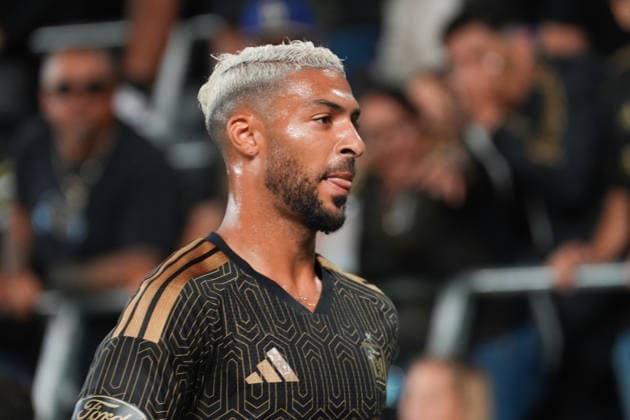 Denis Bouanga of Los Angeles reacts during an MLS, Fussball Herren, USA match between Los Angeles and San Diego at BMO stadium in Los Angeles, United States, 15 August 2026. MLS: Los Angeles vs San Diego !ACHTUNG: NUR REDAKTIONELLE NUTZUNG!  Copyright: xOmarxAlonsox AME9617 20260816-55021156336_1