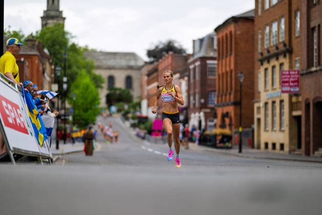 BIRMINGHAM, UNITED KINGDOM - AUGUST 16: Fabienne Königstein of Germany competes in the Women s Marathon during the European Athletics Championships at Alexander Stadium on August 16, 2026 in Birmingham, United Kingdom. England United Kingdom Copyright: xBEAUTIFULxSPORTS TobiasxLacknerx