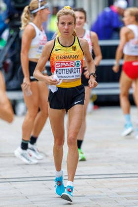 BIRMINGHAM, GREAT BRITAIN - AUGUST 16, 2026: Laura HOTTENROTT (GER Germany) competing in the women’s marathon during the European Athletics Championships on August 16, 2026 in Birmingham, Great Britain. Great Britain Copyright: xAxelxKohringx