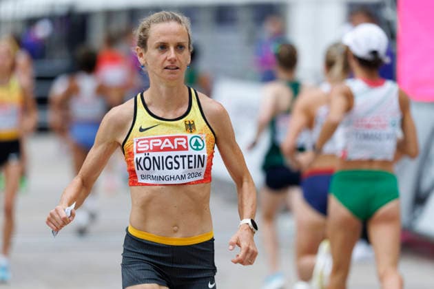 BIRMINGHAM, GREAT BRITAIN - AUGUST 16, 2026: Fabienne KÖNIGSTEIN (GER Germany) competing in the women’s marathon during the European Athletics Championships on August 16, 2026 in Birmingham, Great Britain. Great Britain Copyright: xAxelxKohringx