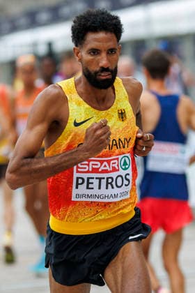 BIRMINGHAM, GREAT BRITAIN - AUGUST 16, 2026: Amanal PETROS (GER Germany) competing in the marathon during the European Athletics Championships on August 16, 2026 in Birmingham, Great Britain. Great Britain Copyright: xAxelxKohringx
