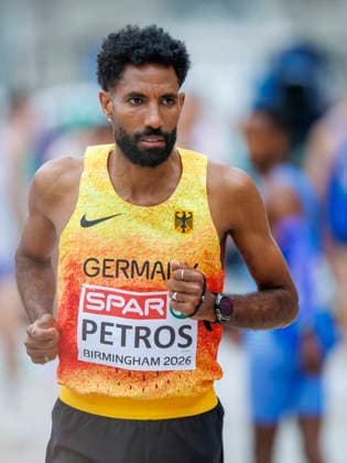 BIRMINGHAM, GREAT BRITAIN - AUGUST 16, 2026: Amanal PETROS (GER Germany) competing in the marathon during the European Athletics Championships on August 16, 2026 in Birmingham, Great Britain. Great Britain Copyright: xAxelxKohringx
