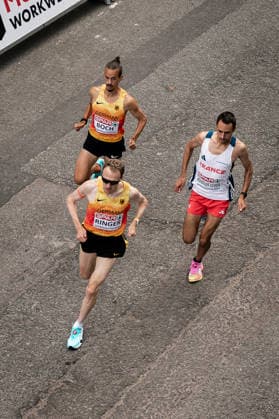 Richard Ringer (LC Rehlingen, Marathon Maenner), Simon Boch (Duesseldorf Athletics, Marathon Maenner), GBR, Leichtathletik, Athletics, European Athletics Championships 2026, Leichtathletik Europameisterschaft 2026, Birmingham 2026, 09.08.2026, GBR, Leichtathletik, Athletics, European Athletics Championships 2026, Leichtathletik Europameisterschaft 2026, Birmingham 2026, 09.08.2026 Birmingham *** Richard Ringer, LC Rehlingen, Men s Marathon; Simon Boch, Düsseldorf Athletics, Men s Marathon; GBR, Track and Field, Athletics, 2026 European Athletics Championships, 2026 European Track and Field Championships, Birmingham 2026, August 9, 2026, GBR, Track and Field, Athletics, 2026 European Athletics Championships, 2026 European Track and Field Championships, Birmingham 2026, August 9, 2026, Birmingham Copyright: xStefanxMayerx EP_SMR