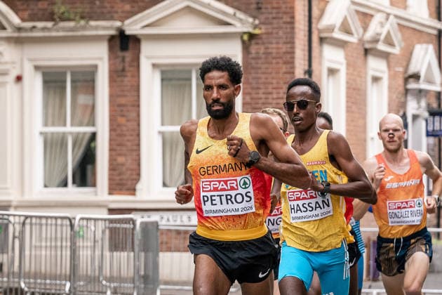 Amanal Petros (Hannover 96, Marathon Maenner), GBR, Leichtathletik, Athletics, European Athletics Championships 2026, Leichtathletik Europameisterschaft 2026, Birmingham 2026, 09.08.2026, GBR, Leichtathletik, Athletics, European Athletics Championships 2026, Leichtathletik Europameisterschaft 2026, Birmingham 2026, 09.08.2026 Birmingham *** Amanal Petros Hannover 96, Men s Marathon, GBR, Track and Field, Athletics, 2026 European Athletics Championships, 2026 European Track and Field Championships, Birmingham 2026, August 9, 2026, GBR, Track and Field, Athletics, 2026 European Athletics Championships, 2026 European Track and Field Championships, Birmingham 2026, August 9, 2026, Birmingham Copyright: xStefanxMayerx EP_SMR