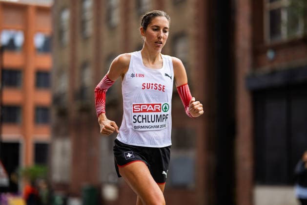 BIRMINGHAM, UNITED KINGDOM - AUGUST 16: Fabienne Schlumpf of Switzerland competes in the Women s Marathon during the European Athletics Championships in Birmingham on August 16, 2026 in Birmingham, United Kingdom. England United Kingdom Copyright: xBEAUTIFULxSPORTS TobiasxLacknerx