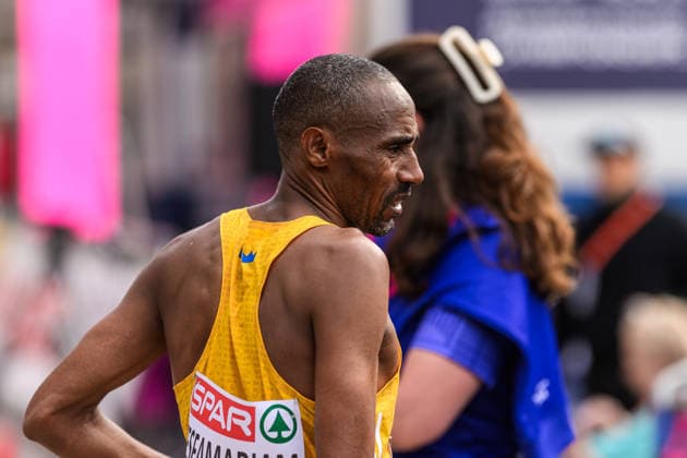 260816 Samuel Tsegay of Sweden withdraws from men™s marathon during day 7 of the 2026 European Athletics Championships on August 16, 2026 in Birmingham. Photo: Mathias Bergeld BILDBYRAN kod MB MT1072 friidrott athletics friidrett friidrotts-em em friidretts-em 2026 european athletics championships 7 bbeng sverige maraton marathon depp *** August 16, 2026: Samuel Tsegay of Sweden withdraws from the men’s marathon on Day 7 of the 2026 European Athletics Championships, 2026 in Birmingham. Photo by Mathias Bergeld, BILDBYRAN, code MB MT1072. track and field, athletics, European Athletics Championships 2026, Day 7, Sweden, marathon, depp  Copyright: MATHIASxBERGELD BB260816MB047