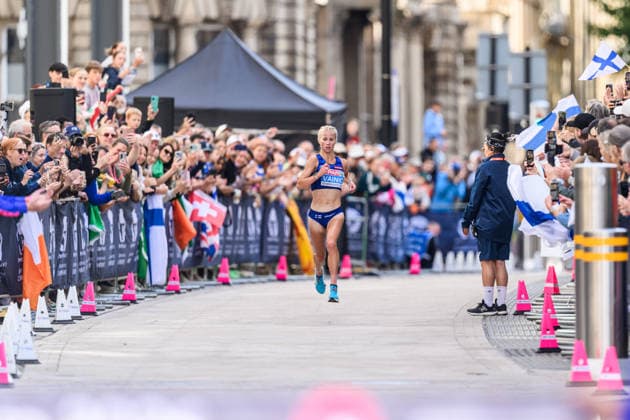 260816 Alisa Vainio of Finland competes in women™s marathon during day 7 of the 2026 European Athletics Championships on August 16, 2026 in Birmingham. Photo: Mathias Bergeld BILDBYRAN kod MB MT1072 friidrott athletics friidrett friidrotts-em em friidretts-em 2026 european athletics championships 7 bbeng maraton marathon *** August 16, 2026: Alisa Vainio of Finland competes in the women’s marathon on Day 7 of the 2026 European Athletics Championships on August 16, 2026 in Birmingham. Photo by Mathias Bergeld, BILDBYRAN, code MB MT1072. track and field, athletics, friidrett, friidrotts EM, 2026 European Athletics Championships, Day 7, marathon  Copyright: MATHIASxBERGELD BB260816MB048