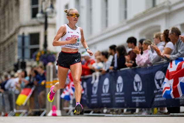 BIRMINGHAM, UNITED KINGDOM - AUGUST 16: Samira Schnüriger of Switzerland competes in the Women s Marathon during the European Athletics Championships in Birmingham on August 16, 2026 in Birmingham, United Kingdom. England United Kingdom Copyright: xBEAUTIFULxSPORTS TobiasxLacknerx