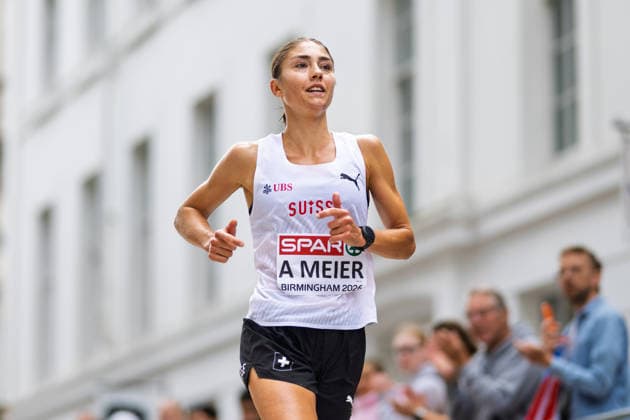 BIRMINGHAM, UNITED KINGDOM - AUGUST 16: Andrea Meier of Switzerland competes in the Women s Marathon during the European Athletics Championships in Birmingham on August 16, 2026 in Birmingham, United Kingdom. England United Kingdom Copyright: xBEAUTIFULxSPORTS TobiasxLacknerx
