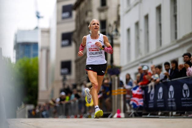 BIRMINGHAM, UNITED KINGDOM - AUGUST 16: Fabienne Vonlanthen of Switzerland competes in the Women s Marathon during the European Athletics Championships in Birmingham on August 16, 2026 in Birmingham, United Kingdom. England United Kingdom Copyright: xBEAUTIFULxSPORTS TobiasxLacknerx