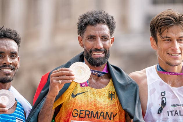 Amanal Petros (Hannover 96, Marathon Maenner), GBR, Leichtathletik, Athletics, European Athletics Championships 2026, Leichtathletik Europameisterschaft 2026, Birmingham 2026, 09.08.2026, GBR, Leichtathletik, Athletics, European Athletics Championships 2026, Leichtathletik Europameisterschaft 2026, Birmingham 2026, 09.08.2026 Birmingham *** Amanal Petros Hannover 96, Men s Marathon, GBR, Track and Field, Athletics, 2026 European Athletics Championships, 2026 European Track and Field Championships, Birmingham 2026, August 9, 2026, GBR, Track and Field, Athletics, 2026 European Athletics Championships, 2026 European Track and Field Championships, Birmingham 2026, August 9, 2026, Birmingham Copyright: xStefanxMayerx EP_SMR