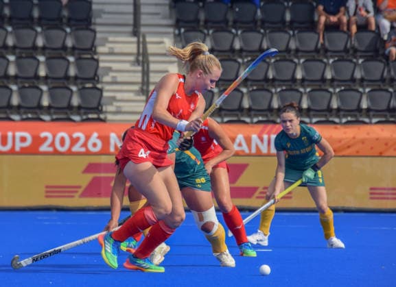 Miriam Pritchard (40 England Hockey Team) (GK) during the FIH World Cup game between England and South Africa at Wagener stadion, Amstelveen, Netherlands.  Copyright: xArnexvanxderxBenx xSPPx Sportspressphoto_SPR208384
