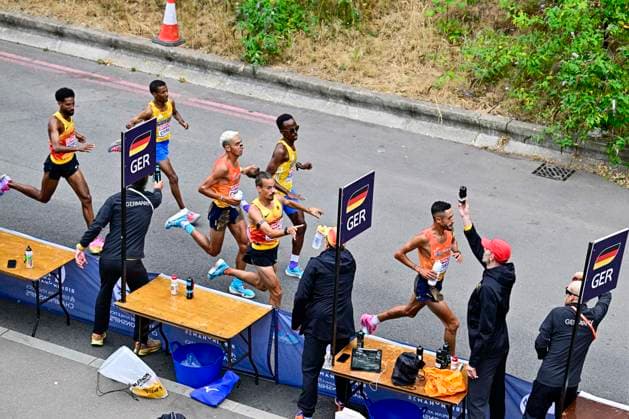 Simon BOCH (Germany, Duesseldorf Athletics, MARATHON TEAM Men) Amanal PETROS (Germany, Hannover 96, MARATHON Men) GBR, European Athletics Championships, Athletics, 16.08.2026, GBR, European Athletics Championships, Athletics, 16.08.2026, Birmingham *** Simon BOCH (Germany), Düsseldorf Athletics, MARATHON TEAM Men Amanal PETROS (Germany), Hannover 96, MARATHON Men GBR, European Athletics Championships, Athletics, August 16, 2026, GBR, European Athletics Championships, Athletics, August 16, 2026, Birmingham Copyright: xEibnerxPressefoto JanxPapenfussx EP_JPS
