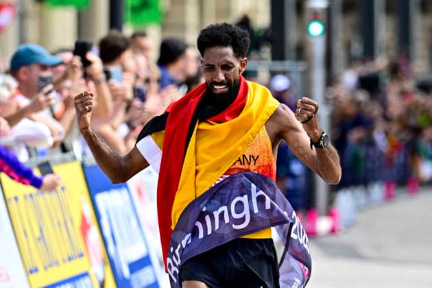 Amanal PETROS (Germany, Hannover 96, MARATHON Men) GBR, European Athletics Championships, Athletics, 16.08.2026, GBR, European Athletics Championships, Athletics, 16.08.2026, Birmingham *** Amanal PETROS Germany, Hannover 96, MARATHON Men GBR, European Athletics Championships, Track and Field, August 16, 2026, GBR, European Athletics Championships, Track and Field, August 16, 2026, Birmingham Copyright: xEibnerxPressefoto JanxPapenfussx EP_JPS