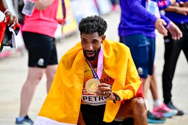 Amanal PETROS (Germany, Hannover 96, MARATHON Men) GBR, European Athletics Championships, Athletics, 16.08.2026, GBR, European Athletics Championships, Athletics, 16.08.2026, Birmingham *** Amanal PETROS Germany, Hannover 96, MARATHON Men GBR, European Athletics Championships, Track and Field, August 16, 2026, GBR, European Athletics Championships, Track and Field, August 16, 2026, Birmingham Copyright: xEibnerxPressefoto JanxPapenfussx EP_JPS
