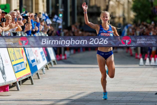BIRMINGHAM, GREAT BRITAIN - AUGUST 16, 2026: Alisa VAINIO (FIN Finland) wins in the marathon during the European Athletics Championships on August 16, 2026 in Birmingham, Great Britain. Great Britain Copyright: xAxelxKohringx