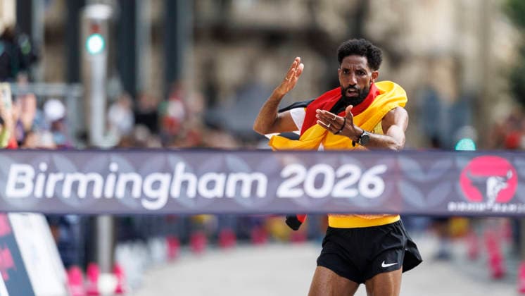 BIRMINGHAM, GREAT BRITAIN - AUGUST 16, 2026: Amanal PETROS (GER Germany) wins in the marathon during the European Athletics Championships on August 16, 2026 in Birmingham, Great Britain. Great Britain Copyright: xAxelxKohringx