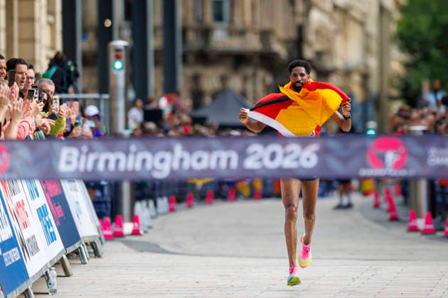 BIRMINGHAM, GREAT BRITAIN - AUGUST 16, 2026: Amanal PETROS (GER Germany) wins in the marathon during the European Athletics Championships on August 16, 2026 in Birmingham, Great Britain. Great Britain Copyright: xAxelxKohringx