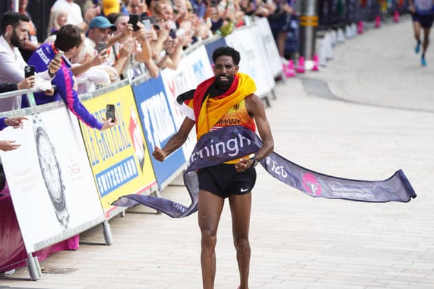 Birmingham , Leichtathletik, Athletics, Track and Field, EAA, Leichtathletik EM Birmingham 2026 European Championships birmingham 2026 , 10.08-16.08.2026, Alexander Stadium Birmingham, Grossbritannien , Marathon Männer , Marathon Men Final, Amanal Petros, Deutschland, Germany GER Copyright Gladys Chai von der Laage *** Birmingham, Track and Field, Athletics, EAA, 2026 European Athletics Championships in Birmingham, August 10–16, 2026, Alexander Stadium, Birmingham, United Kingdom, Men’s Marathon, Men’s Marathon Final, Amanal Petros, Germany, GER Copyright Gladys Chai von der Laage