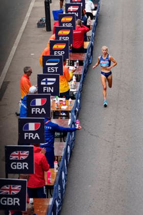 BIRMINGHAM, GREAT BRITAIN - AUGUST 16, 2026 : Alisa VAINIO (FIN Finland) competing in the marathon during the European Athletics Championships at Alexander Stadium on August 16, 2026 in Birmingham, Great Britain. Great Britain Copyright: xLeahxKohringx