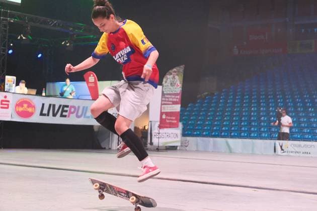 15.078.2026 xkhx Kassel World Freestyle 2026 Skateboarding Championships - Women Pro Qualifiers Bild zeigt Rhianna Grigore (Rumanien) - *** 15 078 2026 xkhx Kassel World Freestyle 2026 Skateboarding Championships Women s Pro Qualifiers; photo shows Rhianna Grigore of Romania