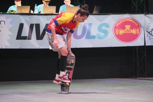 15.078.2026 xkhx Kassel World Freestyle 2026 Skateboarding Championships - Women Pro Qualifiers Bild zeigt Rhianna Grigore (Rumanien) - *** 15 078 2026 xkhx Kassel World Freestyle 2026 Skateboarding Championships Women s Pro Qualifiers; photo shows Rhianna Grigore of Romania