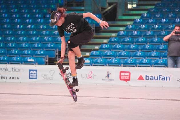 15.078.2026 xkhx Kassel World Freestyle 2026 Skateboarding Championships - Women Pro Qualifiers Bild zeigt Freya Ruske (Germany) - *** 15 078 2026 xkhx Kassel World Freestyle 2026 Skateboarding Championships Women s Pro Qualifiers; photo shows Freya Ruske of Germany