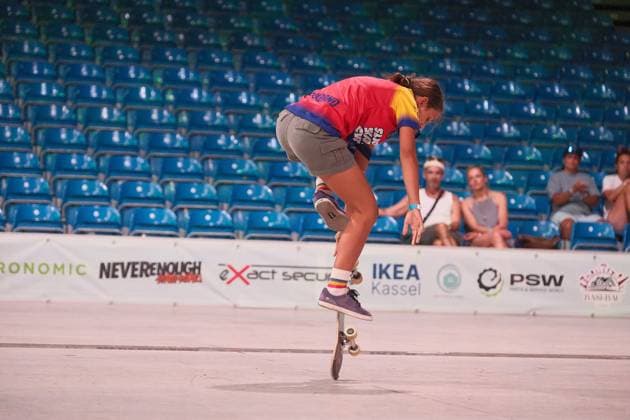 15.078.2026 xkhx Kassel World Freestyle 2026 Skateboarding Championships - Women Pro Qualifiers Bild zeigt Eva Grigore (Rumanien) - *** 15 078 2026 xkhx Kassel World Freestyle 2026 Skateboarding Championships Women s Pro Qualifiers; photo shows Eva Grigore of Romania
