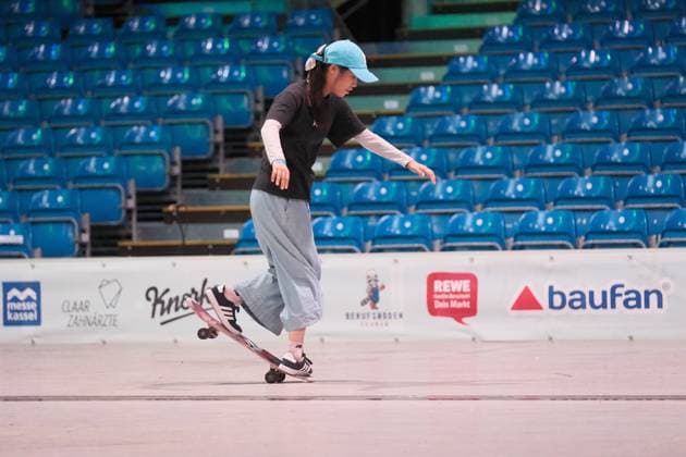 15.078.2026 xkhx Kassel World Freestyle 2026 Skateboarding Championships - Women Pro Qualifiers Bild zeigt Misato Komatsu from Japan - *** 15 078 2026 xkhx Kassel World Freestyle 2026 Skateboarding Championships Women s Pro Qualifiers; photo shows Misato Komatsu from Japan