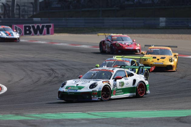 Nürburg, Deutschland 15.- 16. August 2026: Porsche Sixt Carrera Cup Deutschland - 2026 - Nürburgring - Sonntag Rennen 2 Im Bild: Michael Essmann (GER 54) führt das Feld an Nürburgring Rheinland-Pfalz *** Nürburg, Germany, August 15–16, 2026 Porsche Sixt Carrera Cup Germany 2026 Nürburgring Sunday Race 2 Pictured: Michael Essmann (GER) 54 leads the field at the Nürburgring, Rhineland-Palatinate Copyright: xFotostandx xFWMEDIAx