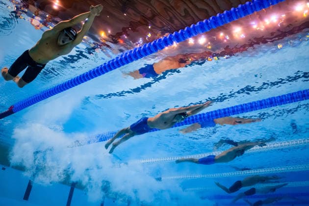 260816 Alessandro Ragaini of Italy, Grigorii Vekovishchev of Neutral Athletes B (Russia) and Lucas Henveaux of Belgium compete in men™s 400 meters freestyle swimming heats during day 17 of the 2026 European Aquatics Championships on August 16, 2026 in Saint-Denis. Photo: Joel Marklund BILDBYRAN kod JM JM0845 bbeng simning swimming svomming 2026 european aquatics championships em Ryssland Russia *** August 16, 2026: Alessandro Ragaini of Italy, Grigorii Vekovishchev of Neutral Athletes B (Russia), and Lucas Henveaux of Belgium compete in the men’s 400-meter freestyle swimming heats during Day 17 of the 2026 European Aquatics Championships on August 16, 2026 in Saint Denis. Photo by Joel Marklund. BILDBYRAN code JM JM0845 bbeng swimming 2026 European Aquatics Championships EM Russia  Copyright: JOELxMARKLUND BB260816JM083