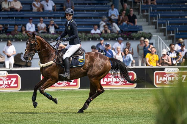 260816 Sofia Sjöborg of Sweden with horse Bryjamolga van het Marienshof compete in the Eventing Show Jumping Final during day 6 of the 2026 FEI World Championships on August 16, 2026 in Aachen. Photo: Emma Wallskog BILDBYRAN kod EW EW0687 ridsport equestrian rid-vm 2026 2026 fei world championships bbeng ridsport-vm fälttävlan eventing dressage dressyr sverige *** August 16, 2026: Sofia Sjöborg of Sweden, riding Bryjamolga van het Marienshof, competes in the Eventing Show Jumping Final on Day 6 of the 2026 FEI World Championships in Aachen. 2026 in Aachen. Photo by Emma Wallskog, BILDBYRAN, code EW EW0687. equestrian sports, riding, 2026 World Championships, 2026 FEI World Championships, BBENG, equestrian sports, World Championships, eventing, dressage, Sweden  Copyright: EMMAxWALLSKOG BB260816EW004