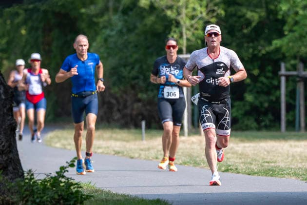 Deutsche Meisterschaften im Swim & Run 2026 Deutschland, Halle Saale 16.August 2026 Im Bild:v.re.Uwe Wittig (SV halle Triathlon) Halle Saale Peissnitz Ziegelwiese Sachsen Anhalt Deutschland *** 2026 German Swim Run Championships, Halle an der Saale, August 16, 2026. Pictured, from left: Uwe Wittig, SV Halle Triathlon, Halle an der Saale, Peissnitz, Ziegelwiese, Saxony-Anhalt, Germany