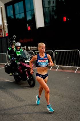 European Athletics Championships; Birmingham, 16.08.2026 Alisa Vainio (Finnland) läuft beim Marathon bei den Europäischen Leichtathletik-Meisterschaften, die am 16. August 2026 in Birmingham stattfinden. *** European Athletics Championships, Birmingham, August 16, 2026: Alisa Vainio of Finland will compete in the marathon at the European Athletics Championships, which will take place on August 16, 2026, in Birmingham Copyright: xBEAUTIFULxSPORTS Flatemerschx