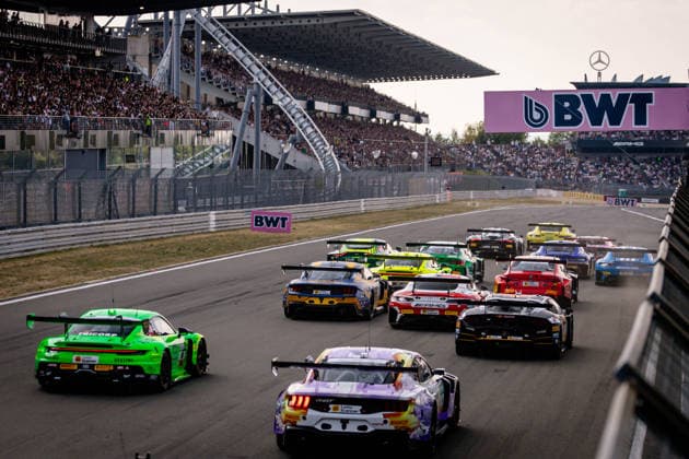 DTM, 11. + 12. Rennen Nürburgring 2026 64 Ford Mustang GT3, HRT Ford Racing: Finn Wiebelhaus, 90 Porsche 911 GT3 R (992), Manthey: Ricardo Feller, 130 Lamborghini Temerario GT3, ABT Sportsline: Luca Engstler - picture by Gruppe C Photography Nürburgring Germany Copyright: xGruppexCxPhotographyx