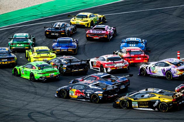 DTM, 11. + 12. Rennen Nürburgring 2026 10 Lamborghini Temerario GT3, ABT Sportsline: Marco Mapelli, 90 Porsche 911 GT3 R (992), Manthey: Ricardo Feller, 64 Ford Mustang GT3, HRT Ford Racing: Finn Wiebelhaus - picture by Gruppe C Photography Nürburgring Nürburgring Rheinland-Pfalz Germany Copyright: xGruppexCxPhotographyx