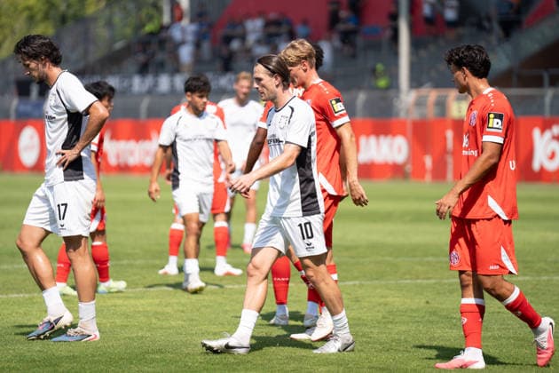 16.08.2026, xhfmx, Fussball Regionalliga Suedwest, FSV Mainz 05 U23 - FSV Frankfurt Cas Peters (FSV Frankfurt, 10) (DFL DFB REGULATIONS PROHIBIT ANY USE OF PHOTOGRAPHS as IMAGE SEQUENCES and or QUASI-VIDEO) Mainz *** August 16, 2026, xhfmx, Regionalliga Southwest Soccer, FSV Mainz 05 U23 vs. FSV Frankfurt, Cas Peters (FSV Frankfurt), 10 DFL and DFB regulations prohibit any use of photographs as image sequences and or quasi-video footage in Mainz