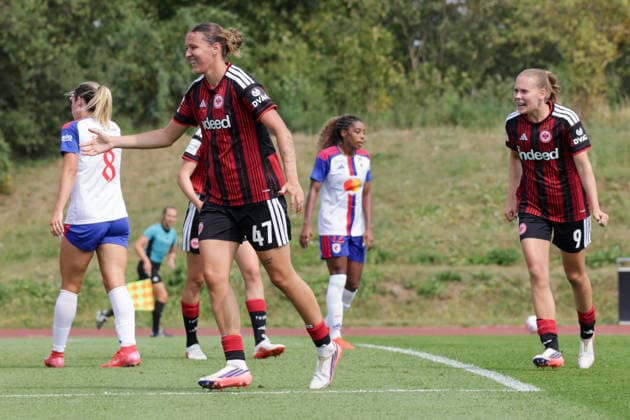 16.08.2026, xgrfx, Fussball Testspiel Frauen , OL Lyonnes - Eintracht Frankfurt v.l. Tor, Larissa Mühlhaus zum 0:1 (Eintracht Frankfurt) (DFL DFB REGULATIONS PROHIBIT ANY USE OF PHOTOGRAPHS as IMAGE SEQUENCES and or QUASI-VIDEO) Herzogenaurach *** August 16, 2026, xgrfx, Women s Soccer Friendly, OL Lyonnes vs. Eintracht Frankfurt, Goal, Larissa Mühlhaus on 0–1 Eintracht Frankfurt DFL DFB REGULATIONS PROHIBIT ANY USE OF PHOTOGRAPHS AS IMAGE SEQUENCES AND OR QUASI-VIDEO Herzogenaurach