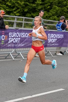 ATHLETICS - European Athletics Championships BIRMINGHAM,ENGLAND,16.AUG.26 - ATHLETICS - European Athletics Championships, Marathon, Women. Image shows Julia Mayer (AUT).  GEPAxpictures xRanjithxKumar