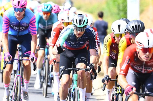 August 16, 2026, Saint Martin De Landelles, Normandie, France: The French Olympic biathlon champion is competing in his first professional cycling raceNthe Polynormande in western FranceNwith the French team Decathlon AG2R La Mondiale on August 16, 2026. Saint Martin De Landelles France - ZUMAh284 20260816_znp_h284_002 Copyright: xRonanxHoussinx